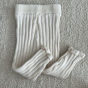 CREAM RIBBED PANT | 2-3y